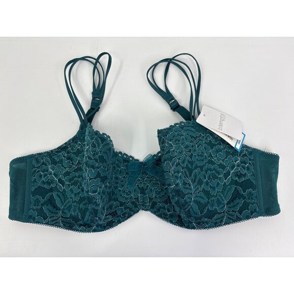 b.tempt'd  by Wacoal Ciao Bella Balconette Bra 953144 Lace Spruce 32DDD NEW - Picture 2 of 6